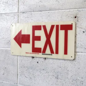 EXIT サインプレート ファイバー製
