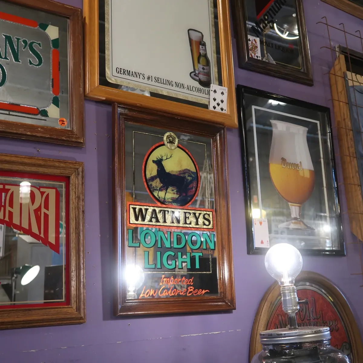 WATNEYS LONDON LIGHT ビンテージ パブミラー