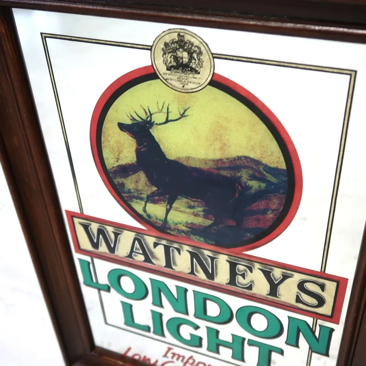 WATNEYS LONDON LIGHT ビンテージ パブミラー