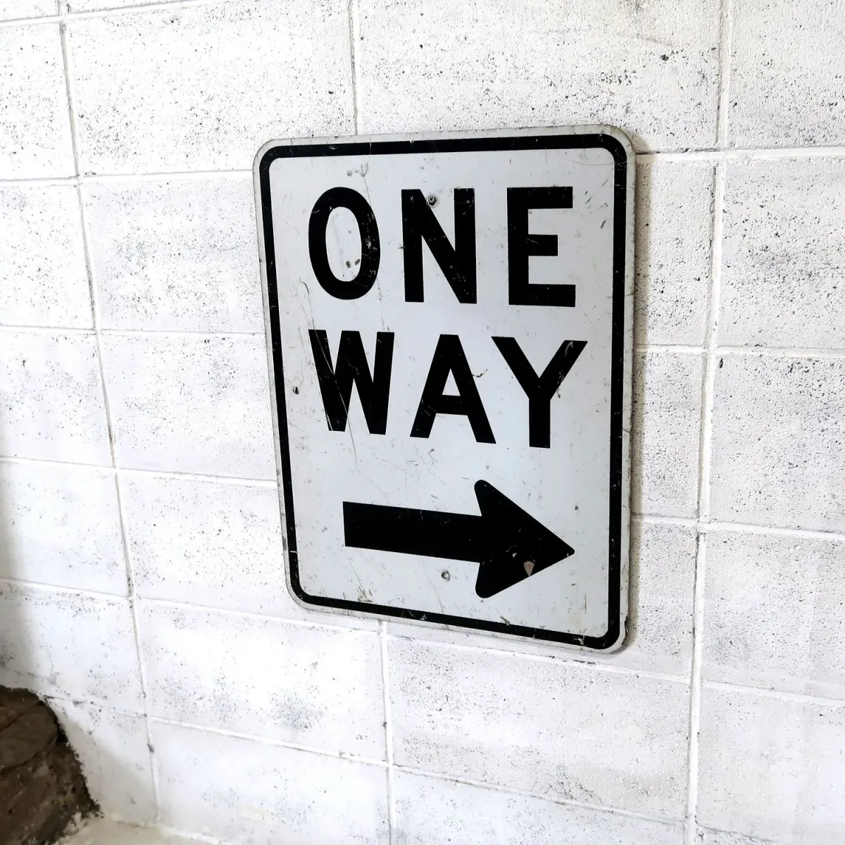 ビンテージ ロードサイン ONE WAY