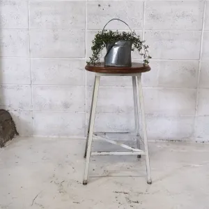 ビンテージ ウッド×メタル スツール