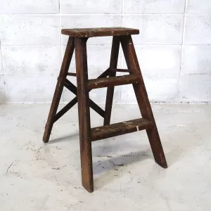 ビンテージ ウッドステップラダー
