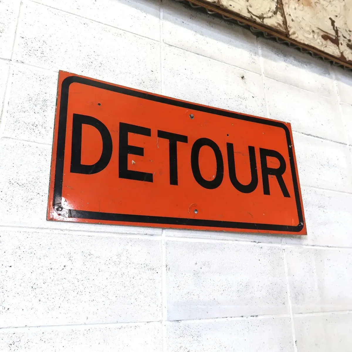 DETOUR ビンテージ ロードサイン