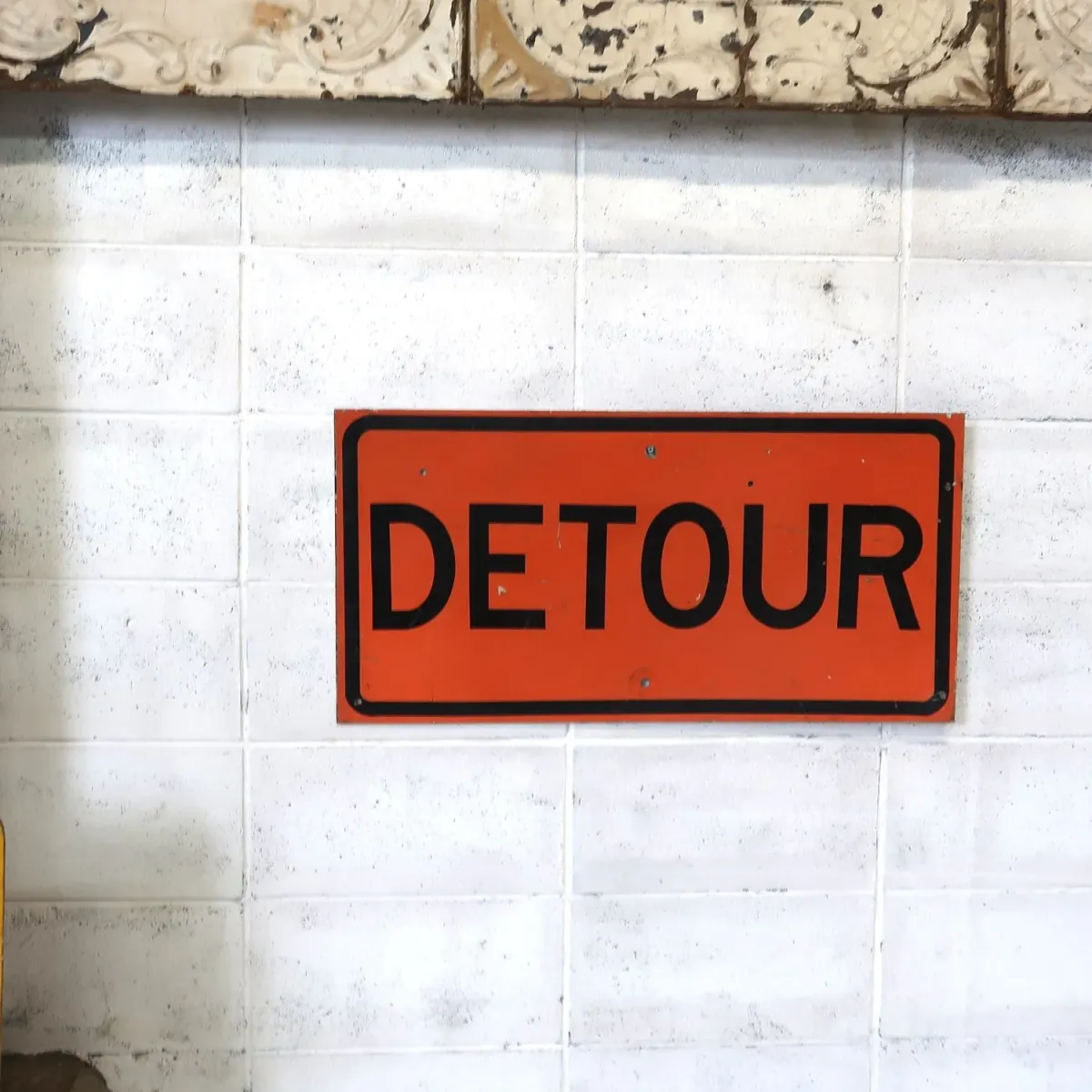DETOUR ビンテージ ロードサイン