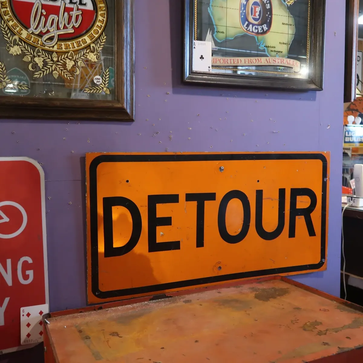 DETOUR ビンテージ ロードサイン