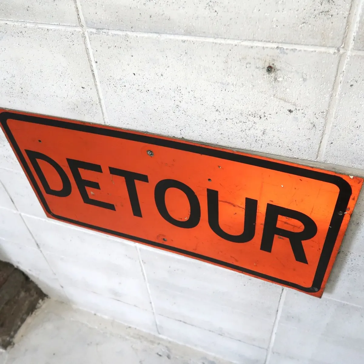 DETOUR ビンテージ ロードサイン