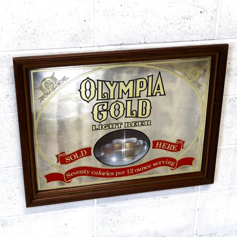 OLYMPIA GOLD ビンテージ パブミラー