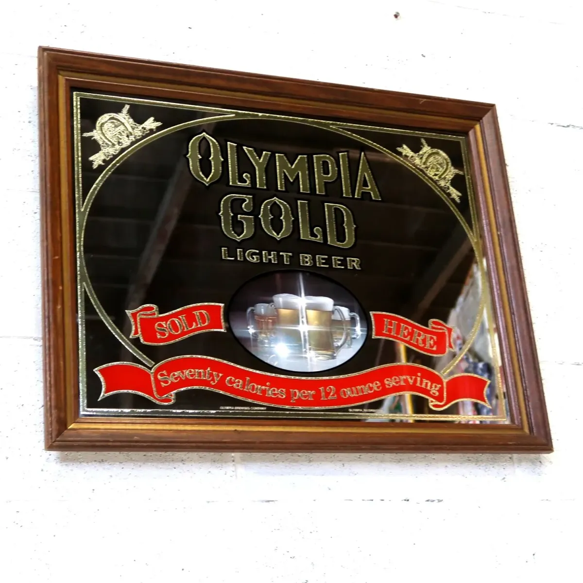 OLYMPIA GOLD ビンテージ パブミラー