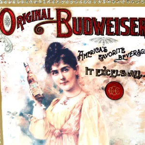 Budweiser ビンテージ パブミラー