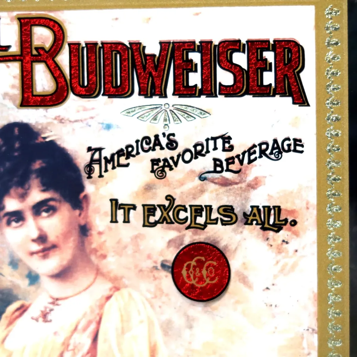 Budweiser ビンテージ パブミラー