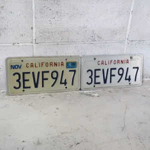 CALIFORNIA ビンテージ ナンバープレート ペア