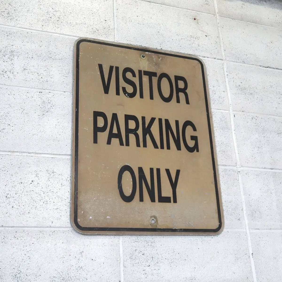 VISITOR PARKING ONLY ビンテージ ロードサイン