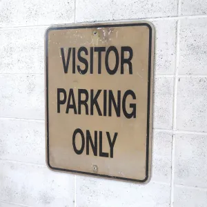 VISITOR PARKING ONLY ビンテージ ロードサイン