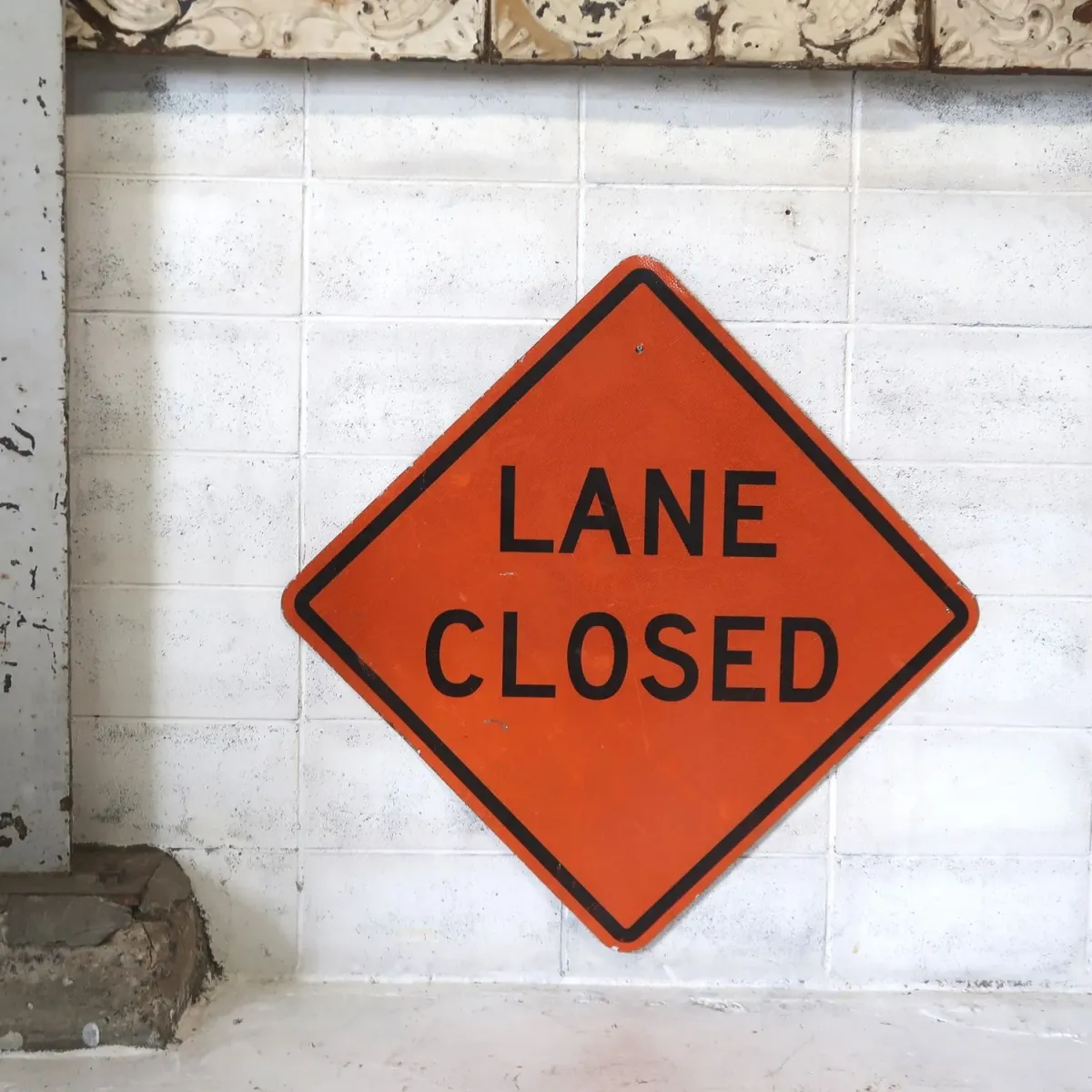 LANE CLOSED ビンテージ 大型ロードサイン