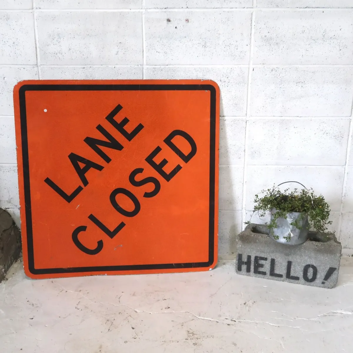 LANE CLOSED ビンテージ 大型ロードサイン