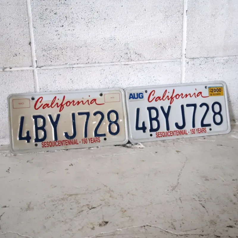 CALIFORNIA USED ナンバープレート ペア