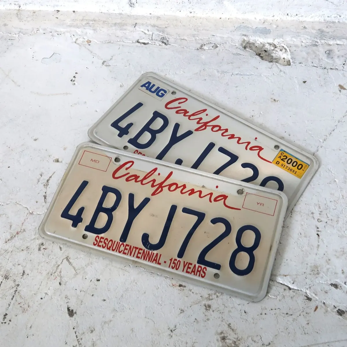 CALIFORNIA USED ナンバープレート ペア