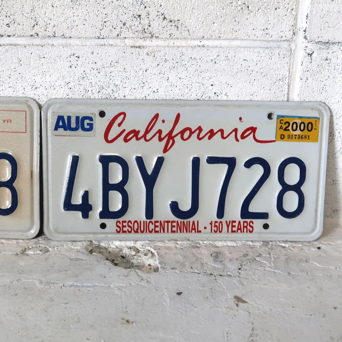 CALIFORNIA USED ナンバープレート ペア