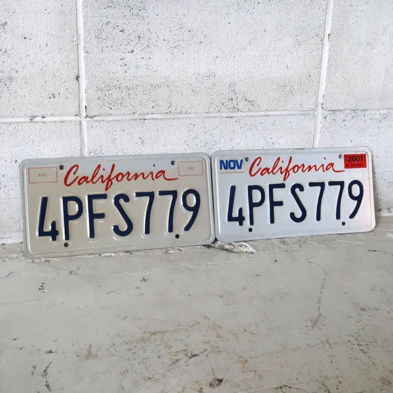 CALIFORNIA USED ナンバープレート ペア
