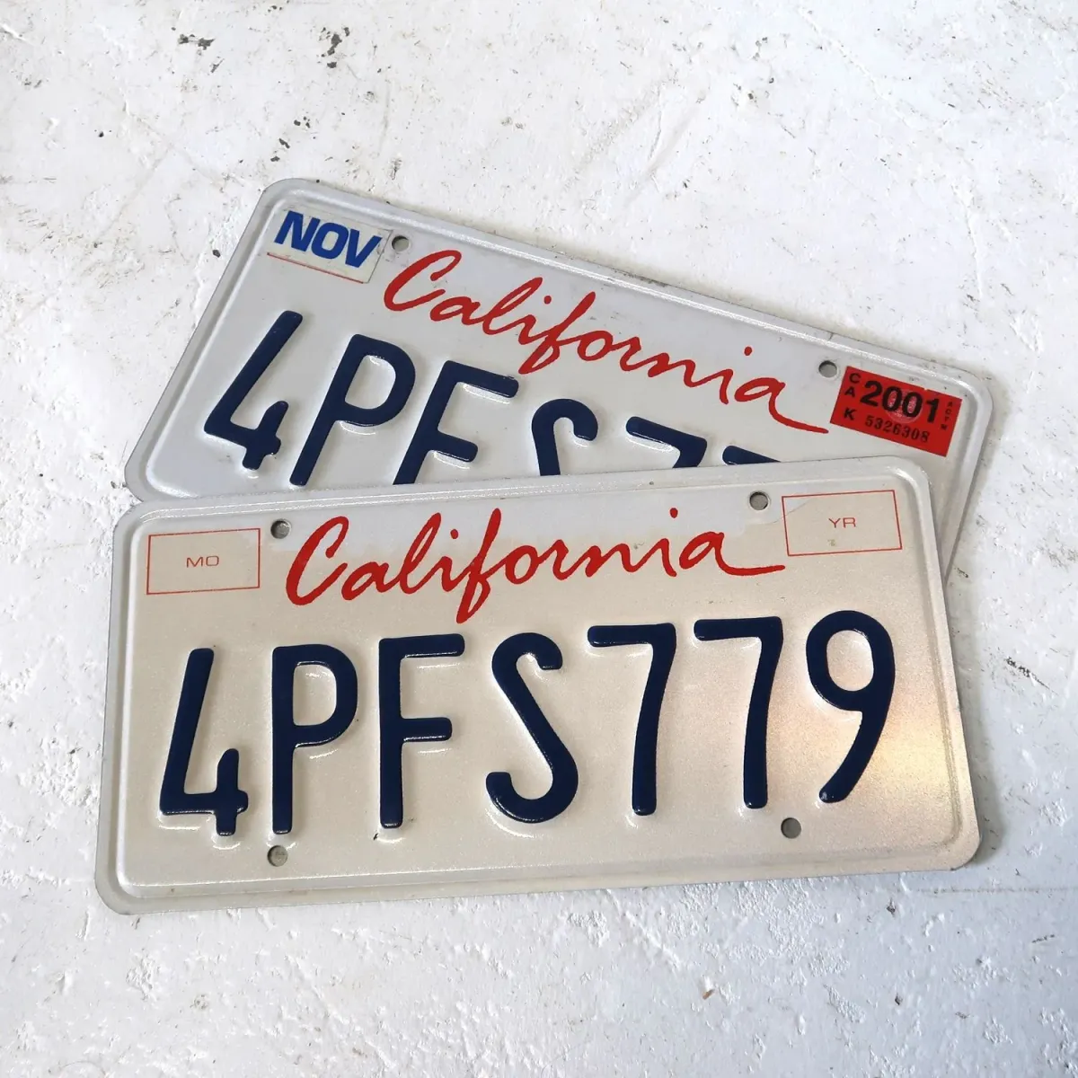 CALIFORNIA USED ナンバープレート ペア