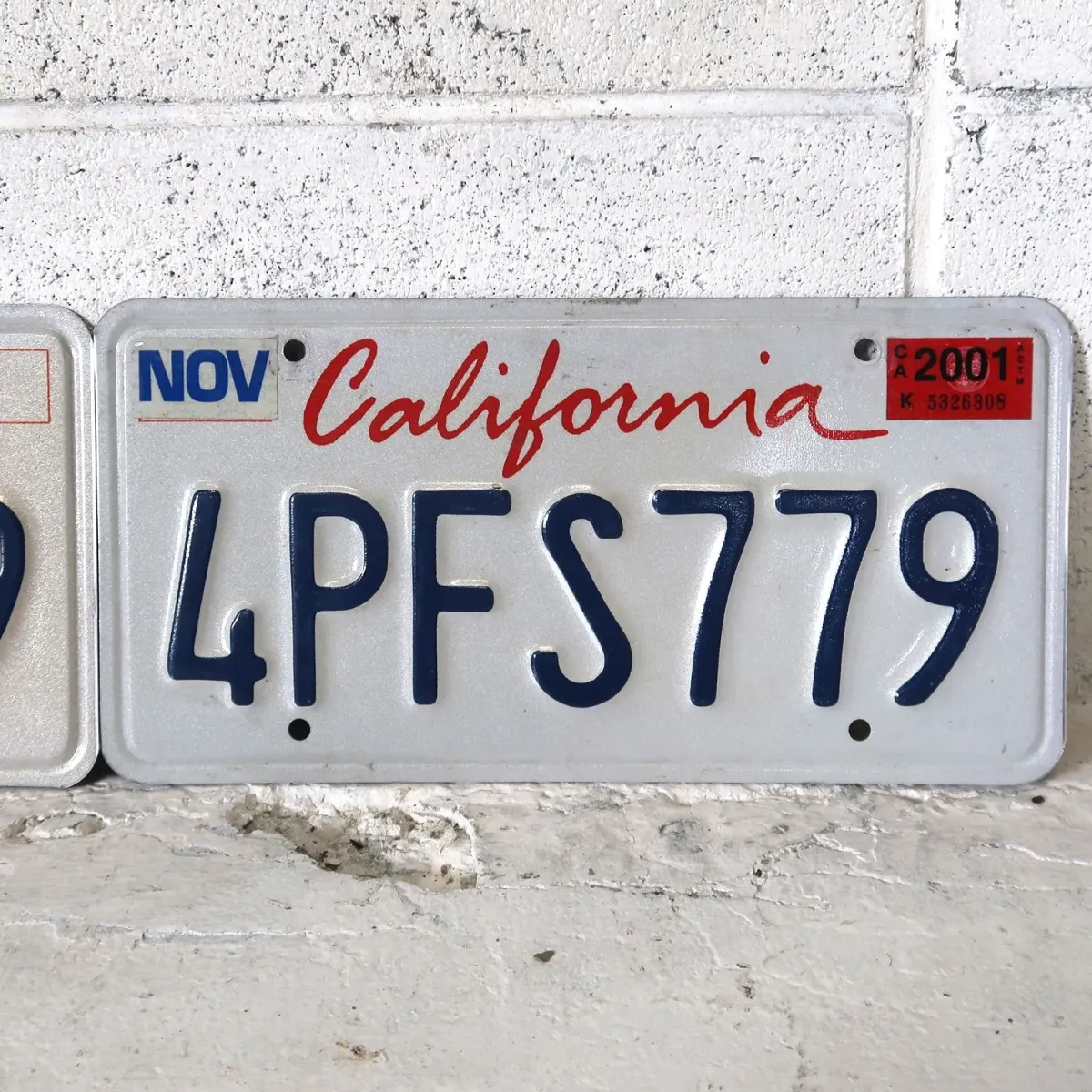 CALIFORNIA USED ナンバープレート ペア