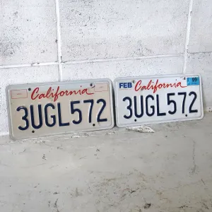 CALIFORNIA USED ナンバープレート ペア