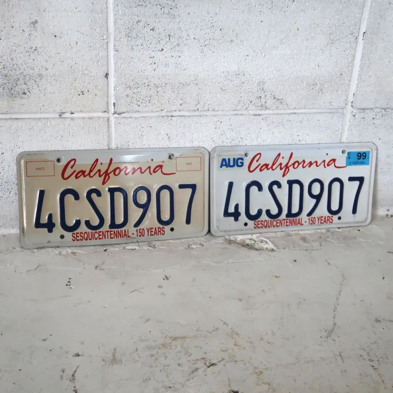 CALIFORNIA USED ナンバープレート ペア