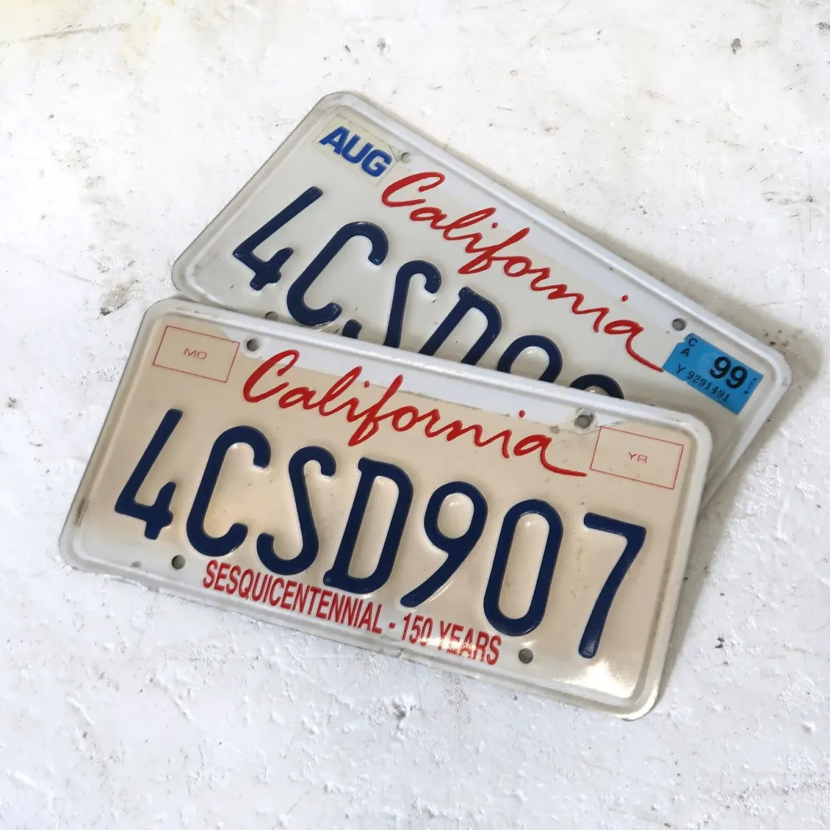 CALIFORNIA USED ナンバープレート ペア