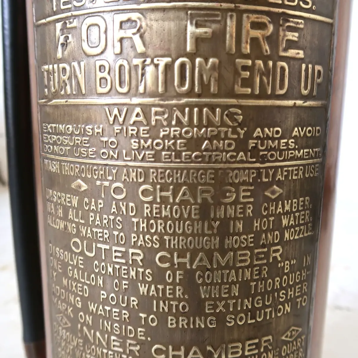 ビンテージ 消火器 銅×真鍮