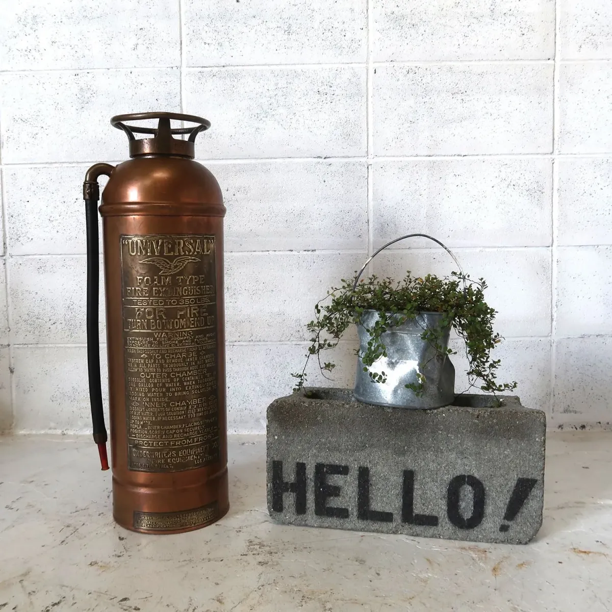 ビンテージ 消火器 銅×真鍮