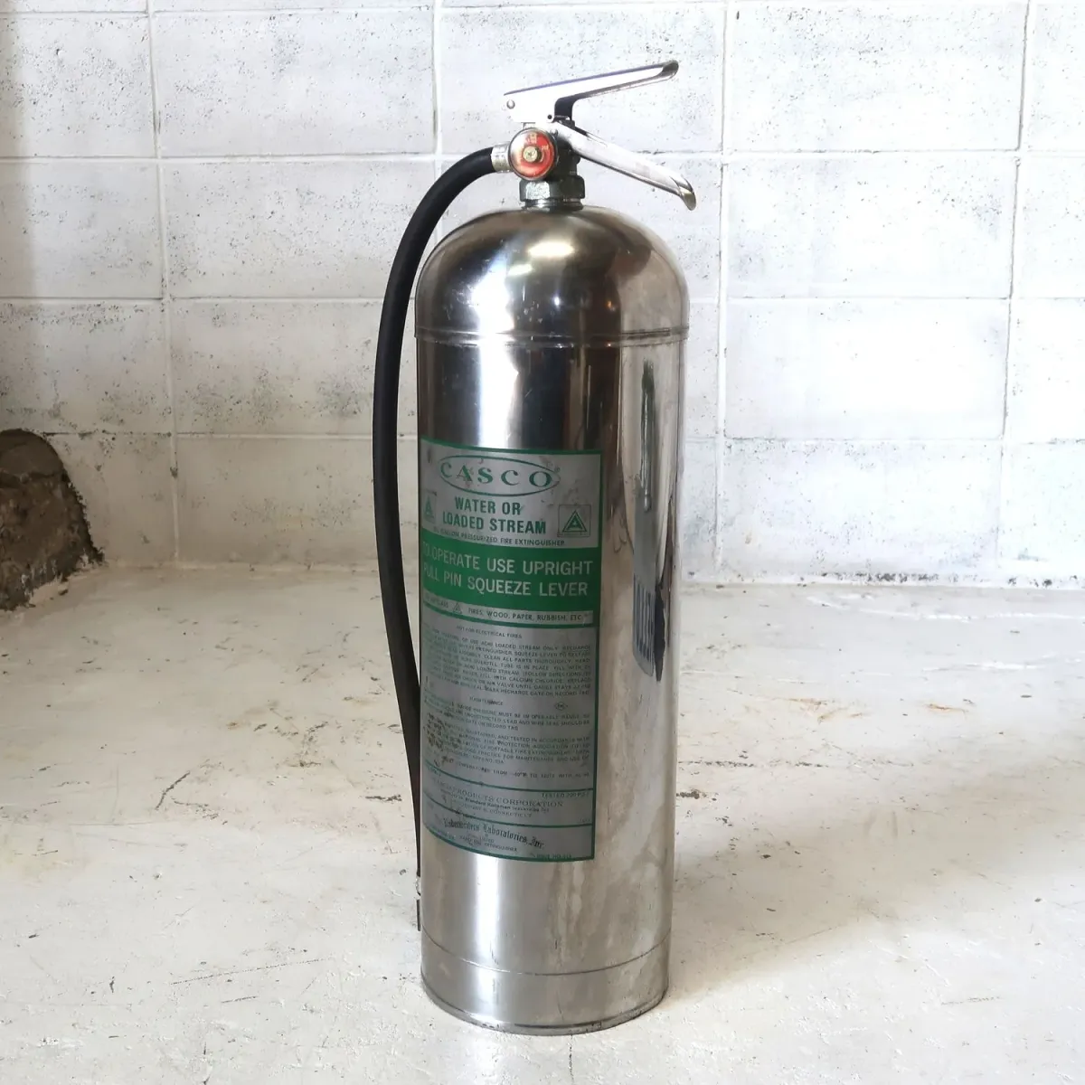 ビンテージ 消火器 クロムメッキ