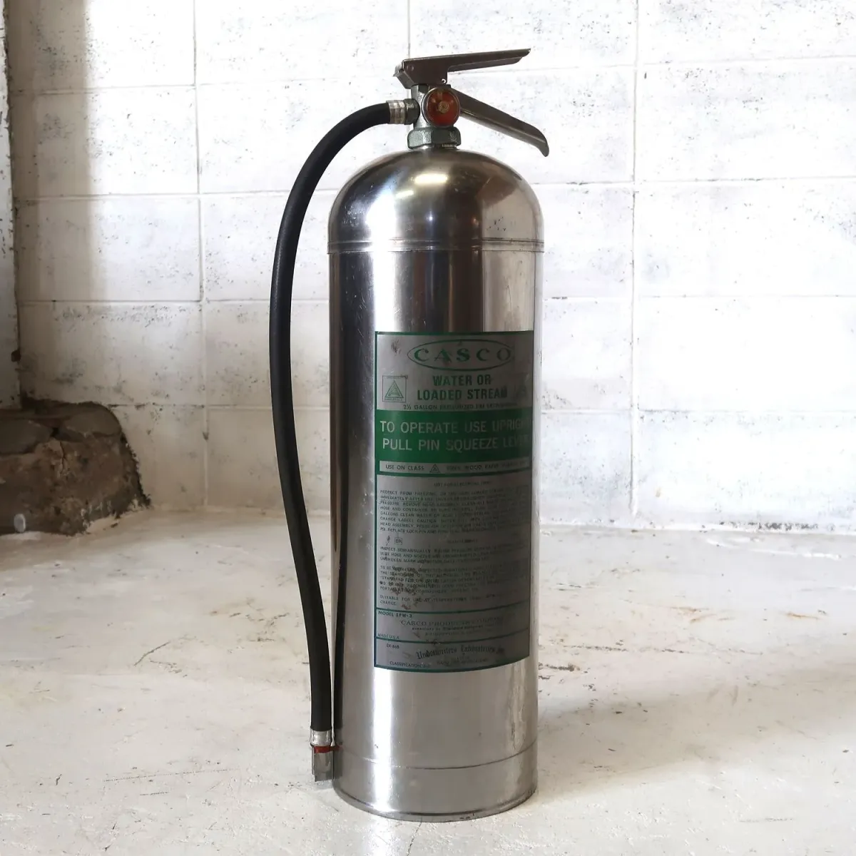 ビンテージ 消火器 クロムメッキ