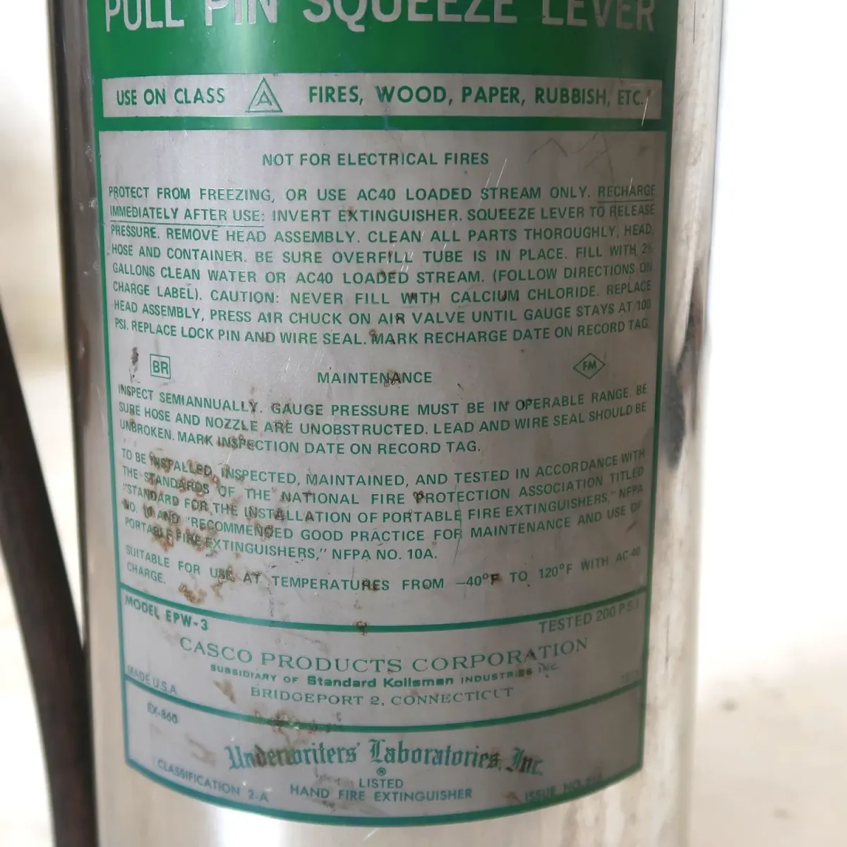 ビンテージ 消火器 クロムメッキ