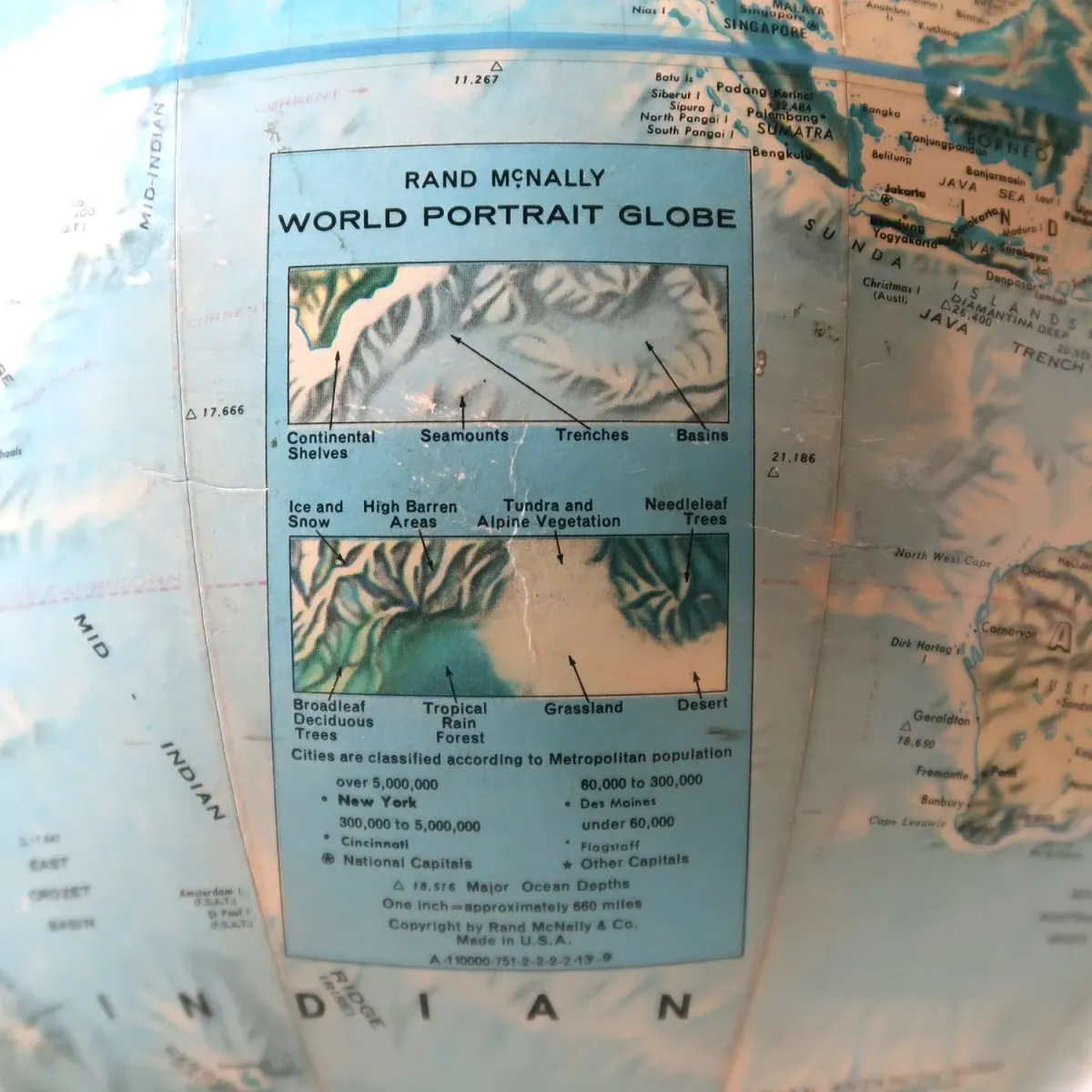 RAND McNALLY社 ビンテージ 地球儀