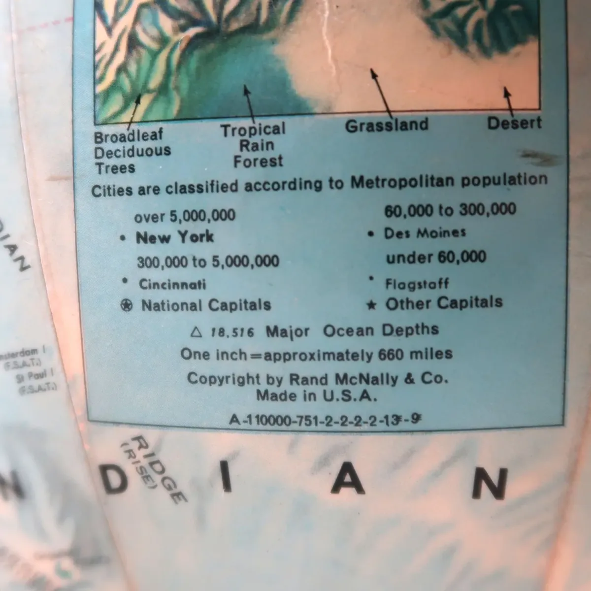 RAND McNALLY社 ビンテージ 地球儀