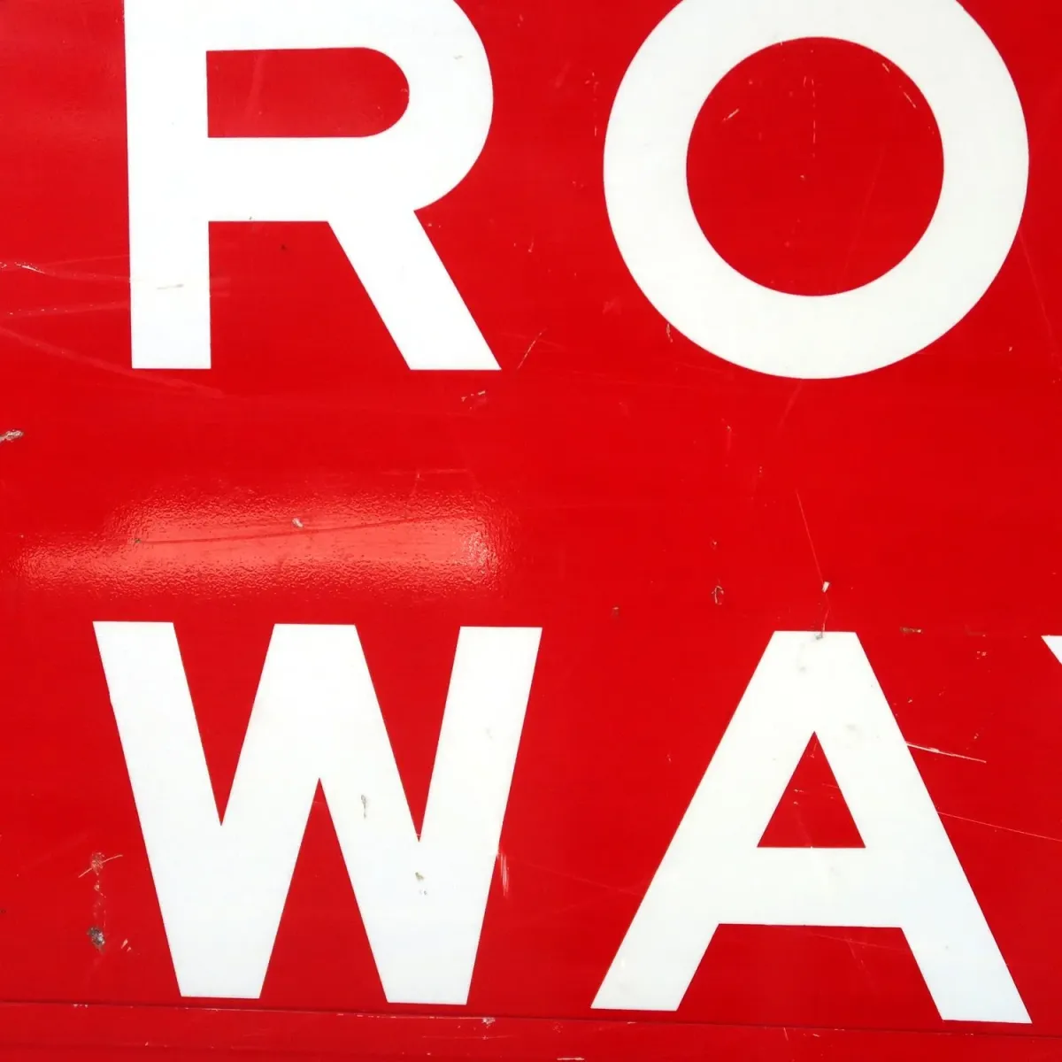 WRONG WAY ロードサイン