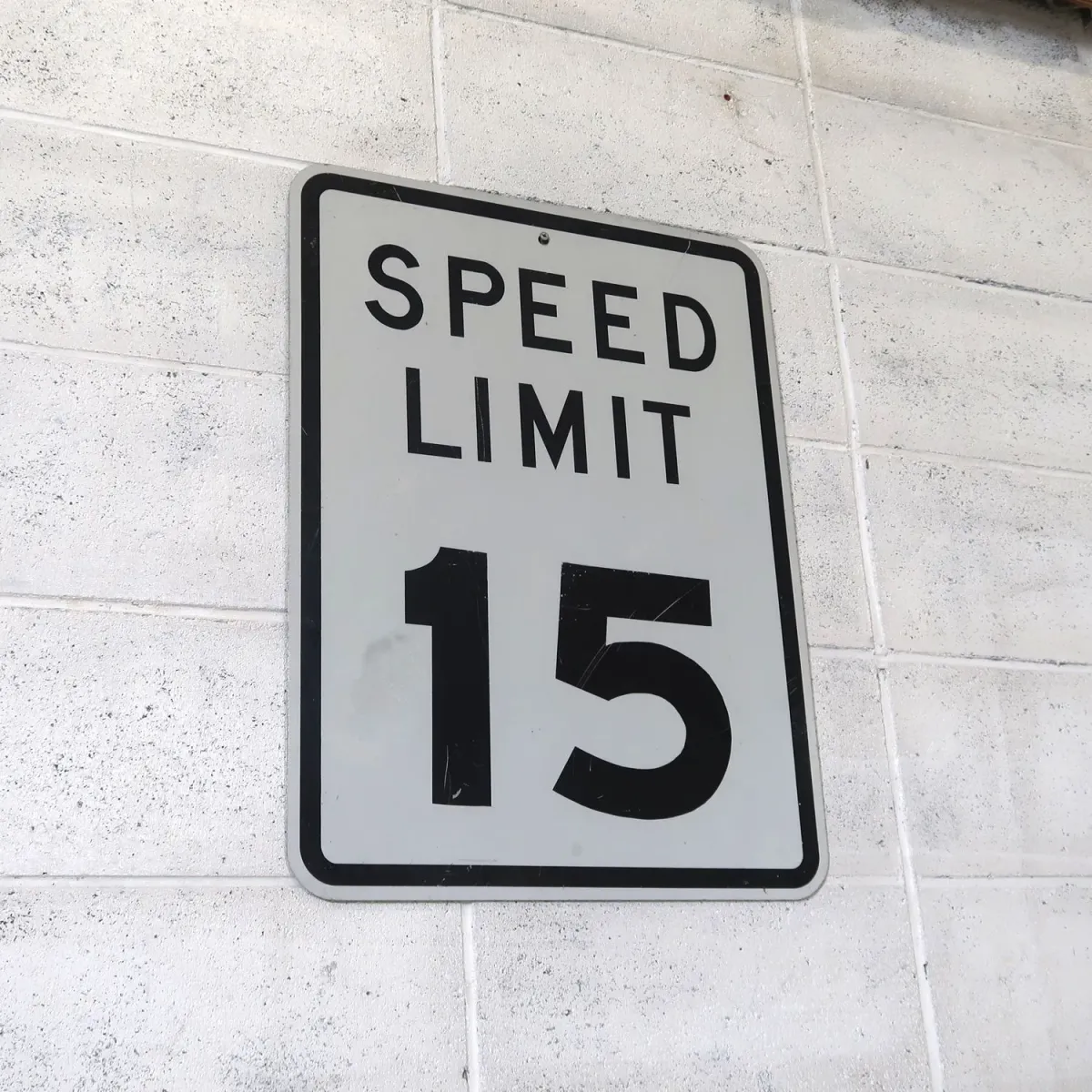 ロードサイン SPEED LIMIT 15