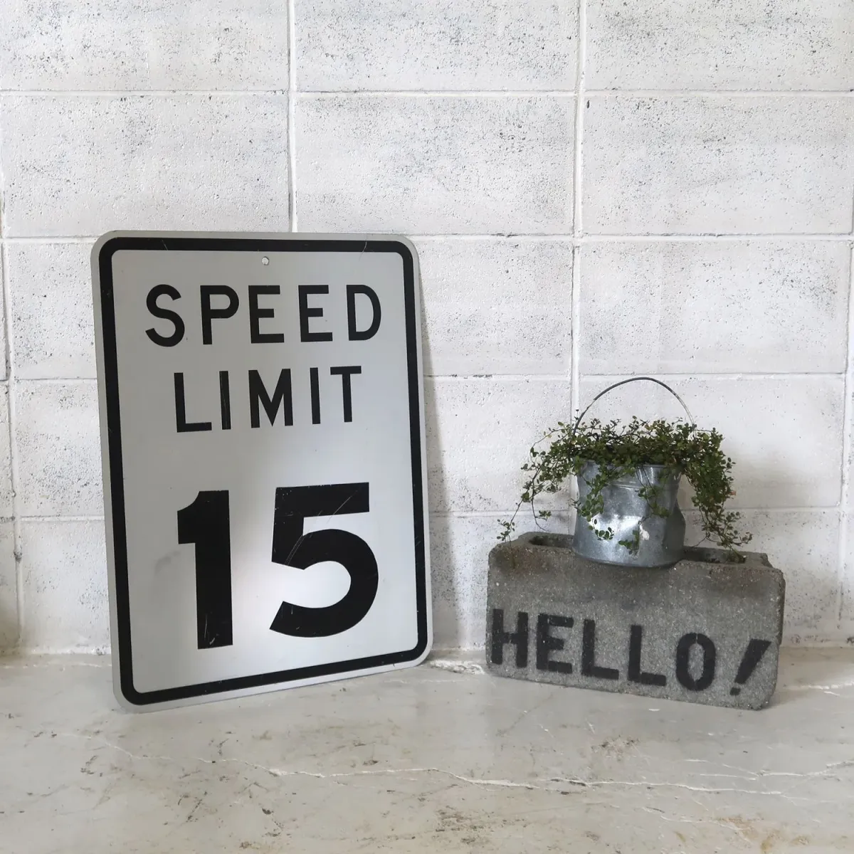 ロードサイン SPEED LIMIT 15