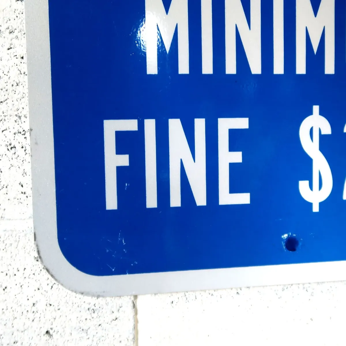 MINIMUM FINE $250 ロードサイン