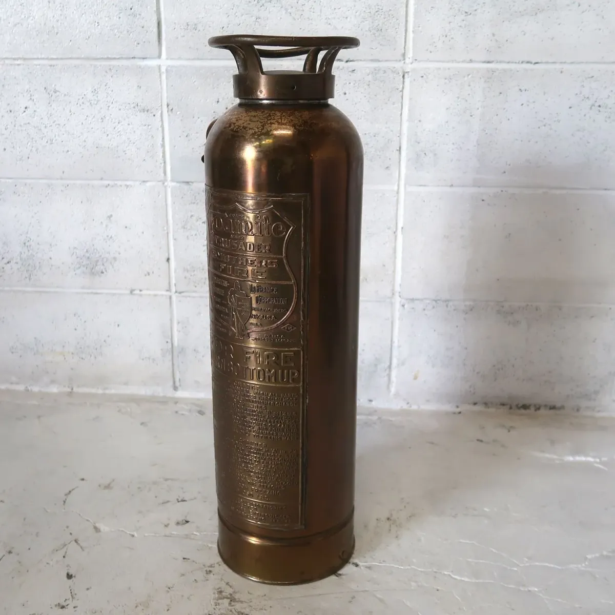ビンテージ 消火器 銅×真鍮