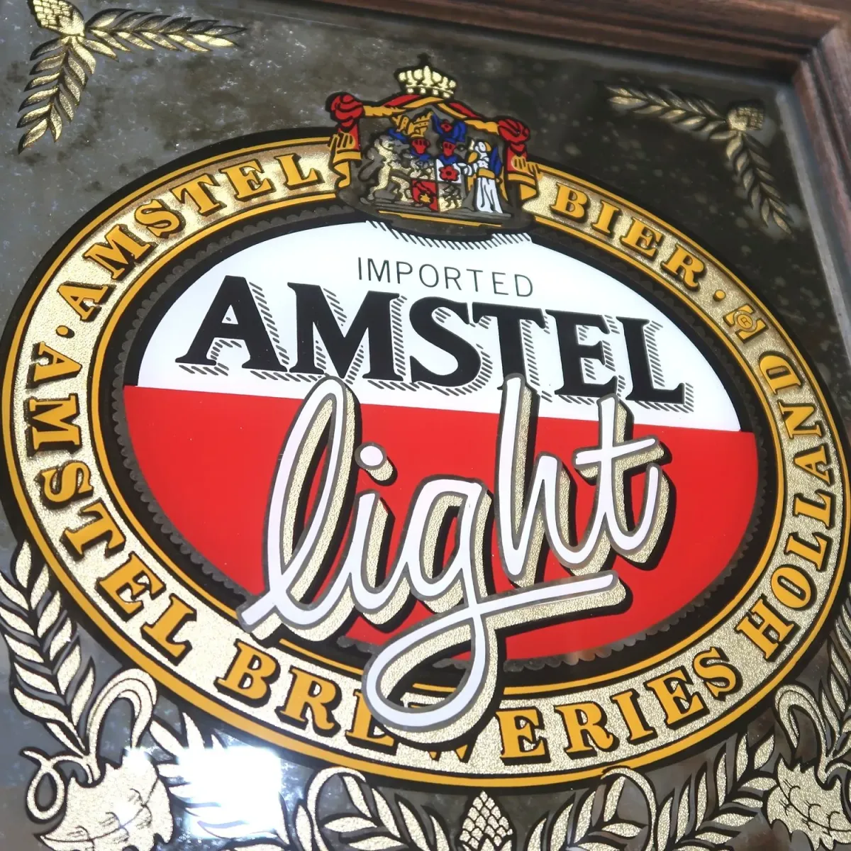 AMSTEL light ビンテージ パブミラー