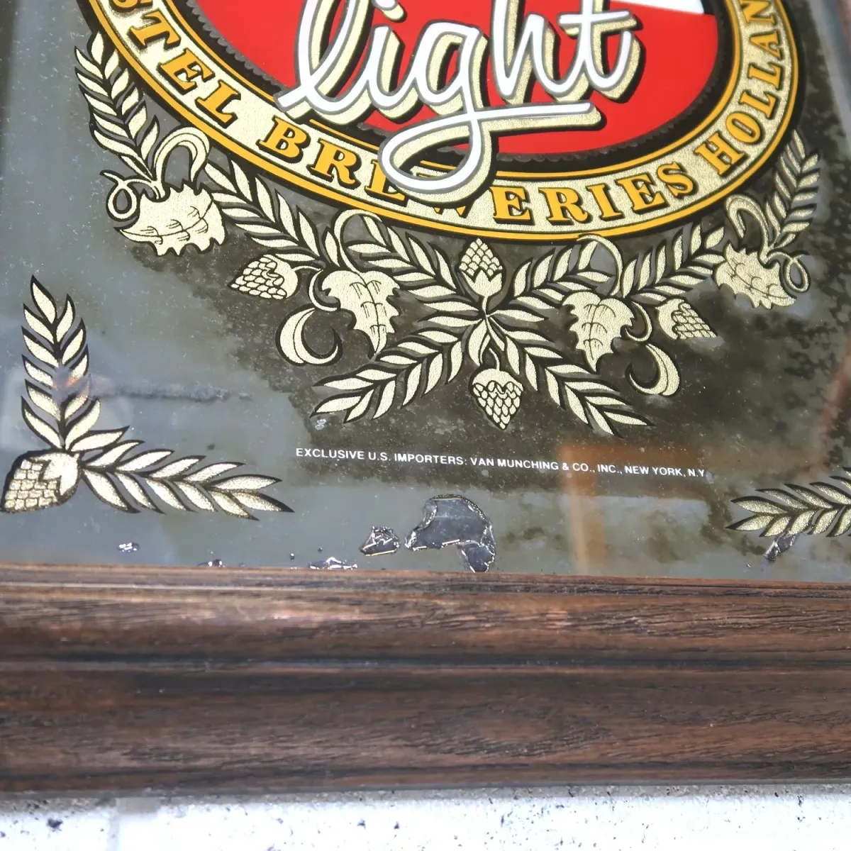AMSTEL light ビンテージ パブミラー
