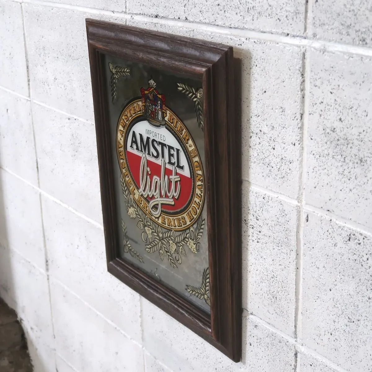 AMSTEL light ビンテージ パブミラー