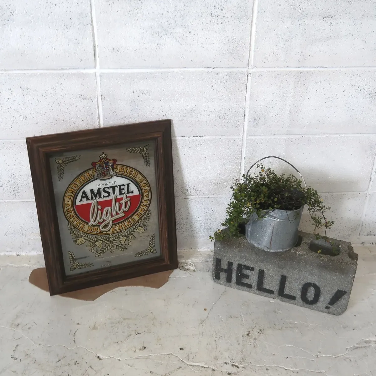 AMSTEL light ビンテージ パブミラー