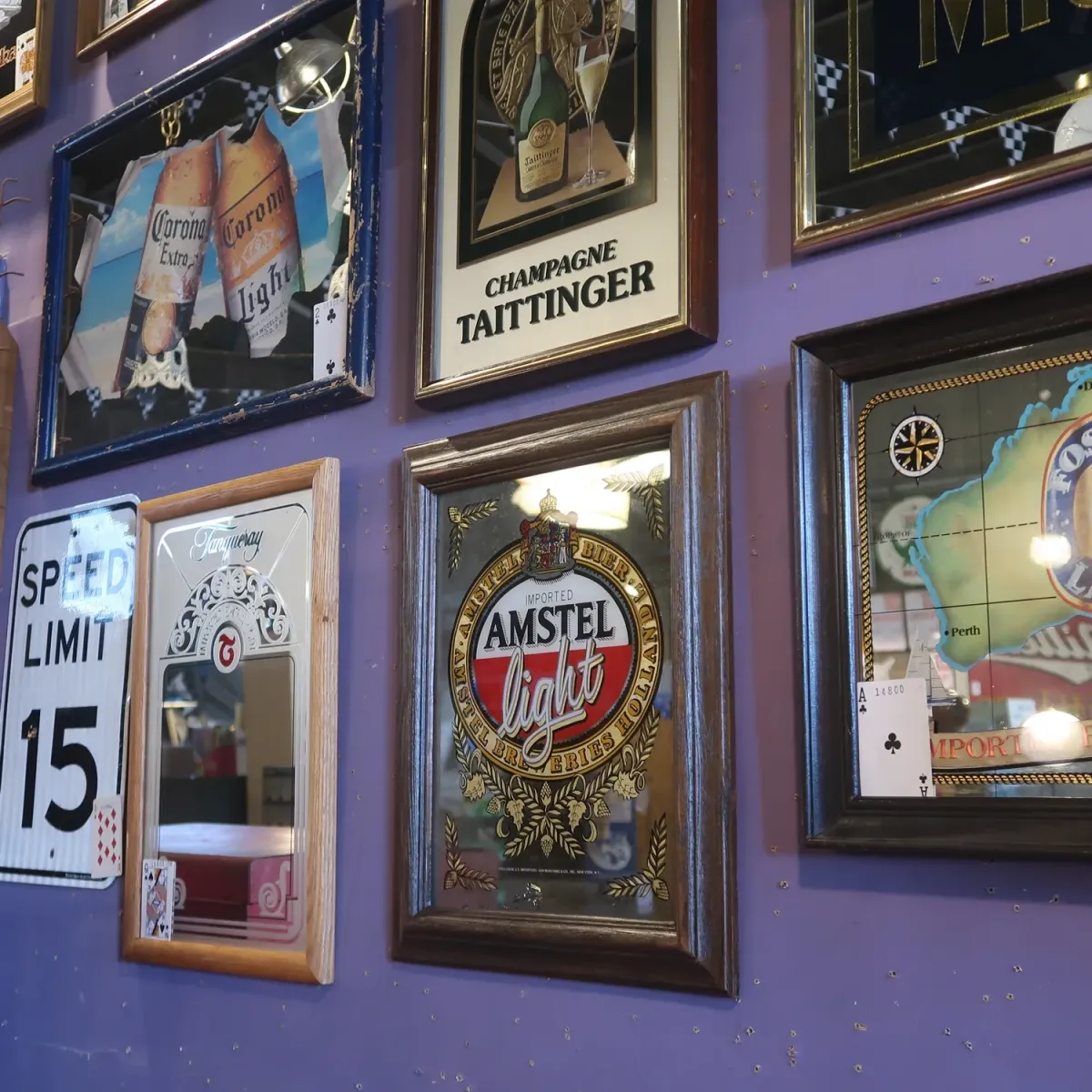 AMSTEL light ビンテージ パブミラー