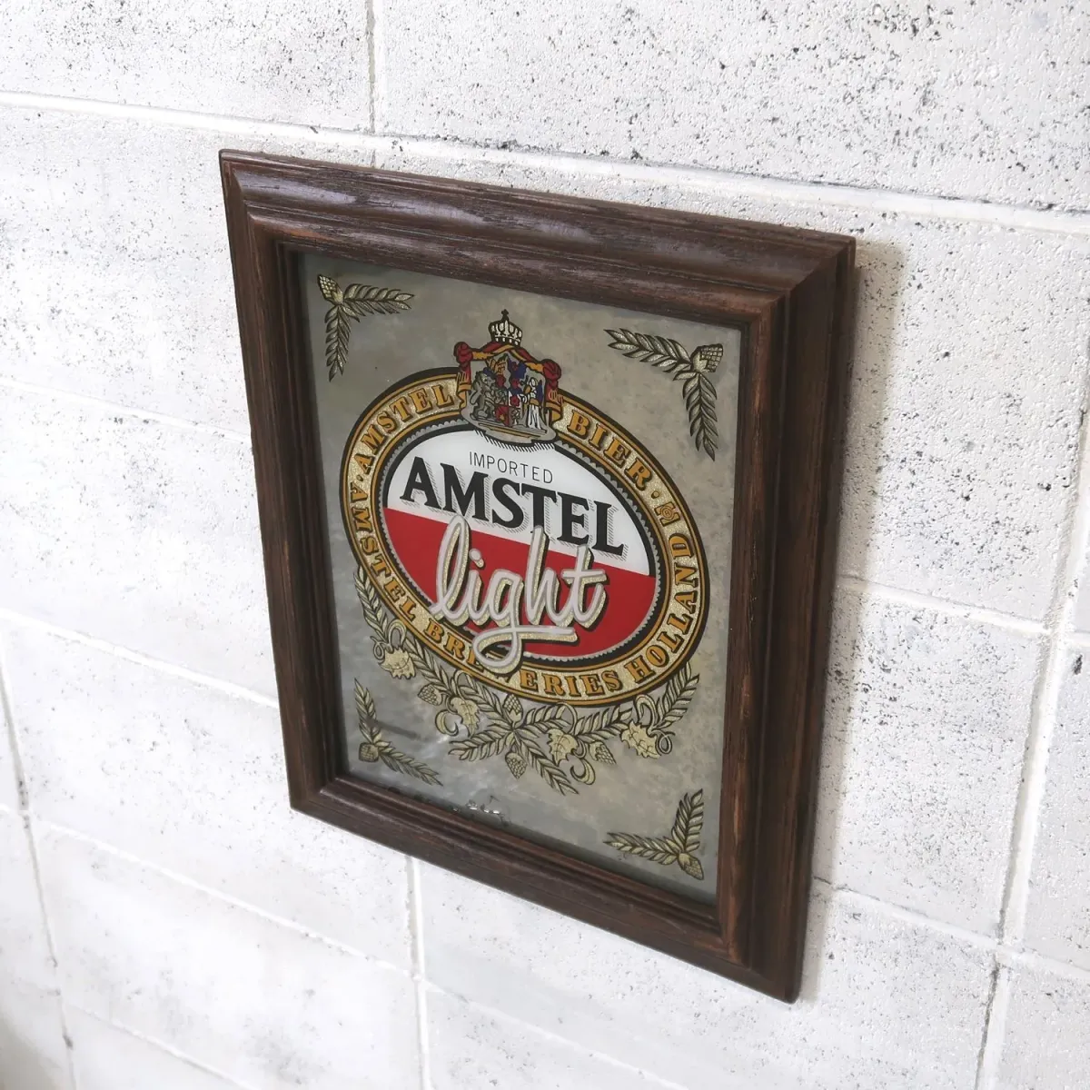AMSTEL light ビンテージ パブミラー