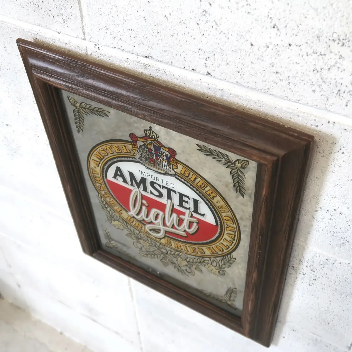 AMSTEL light ビンテージ パブミラー