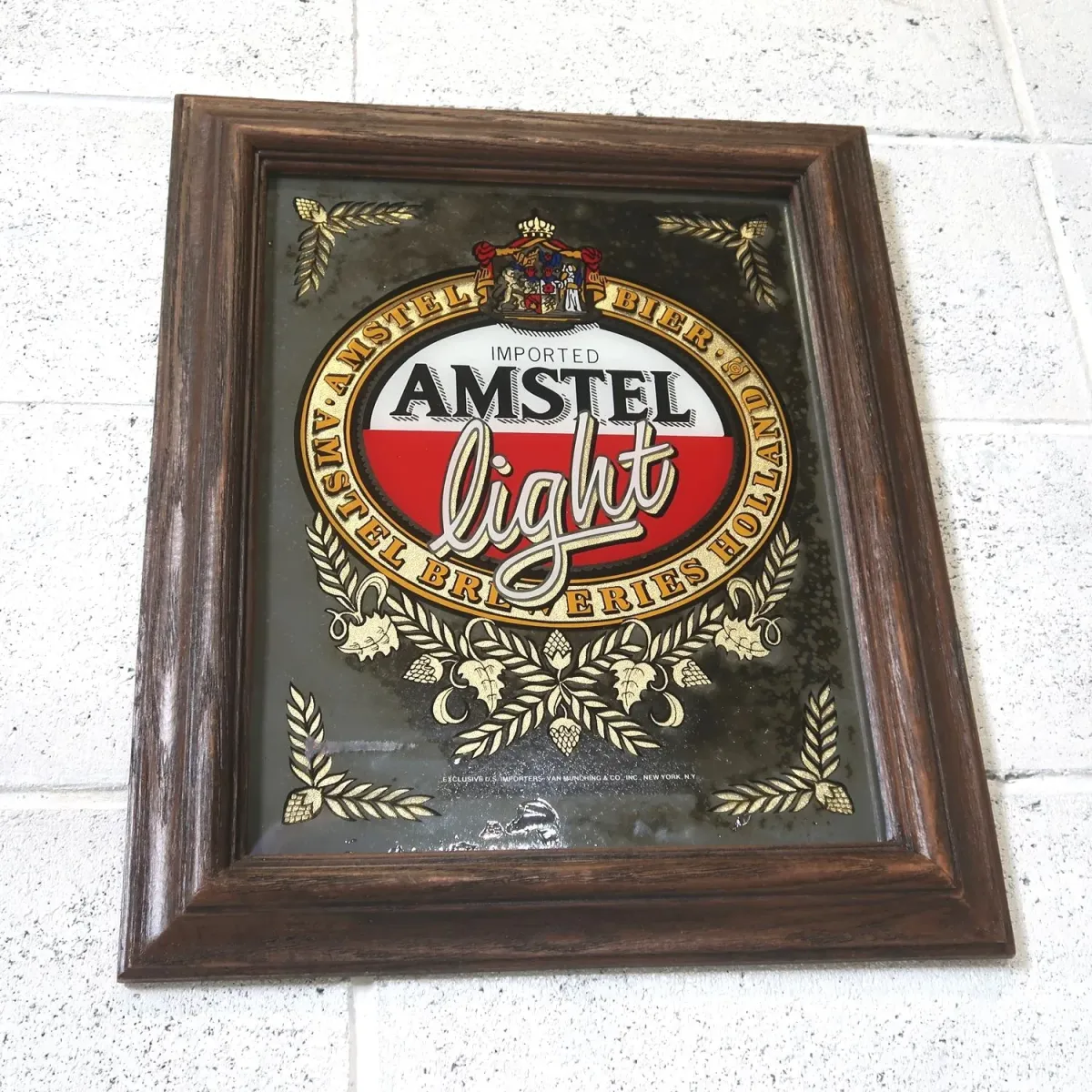 AMSTEL light ビンテージ パブミラー