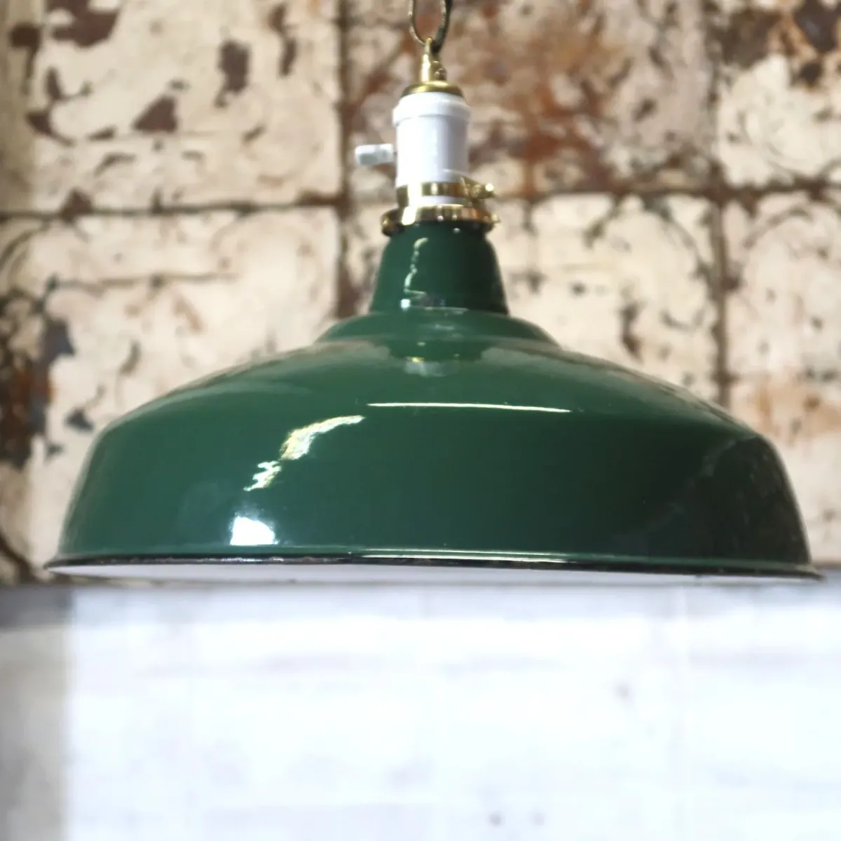 ビンテージ ホーロー ファクトリーランプ