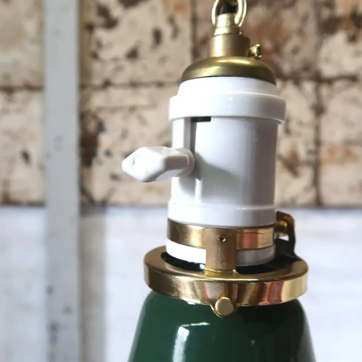 ビンテージ ホーロー ファクトリーランプ